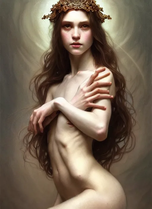 Image similar to diffuse lighting, fantasy, intricate , elegant, highly detailed, lifelike, photorealistic, digital painting, artstation, illustration, concept art, smooth, sharp focus, art by John Collier and Albert Aublet and Leonardo da vinci and Krenz Cushart and Artem Demura and Alphonse Mucha