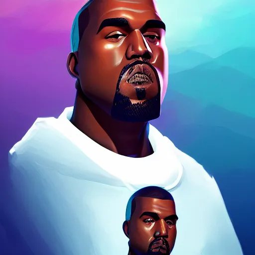 Prompt: Kanye Westin the style of Fortnite, highly detailed, photographic, full-body portrait, artstation, concept art, smooth, sharp focus, rtx, volumetric lighting, reflections, realistic