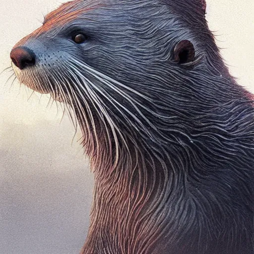 Prompt: an otter with a crown on his head,digital art,ultra realistic,ultra detailed,art by greg rutkowski,detailed face