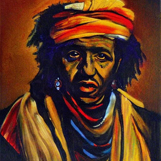 Prompt: tuareg einstein portrait