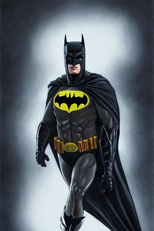 Image similar to Portrait of Michael Keaton as Batman, DC, justice league, cinematic lighting, intricate, elegant, highly detailed, digital painting, artstation, painted by Artgerm and Mark Waid and Greg Rutkowski and Mandy Jurgens and Snyder