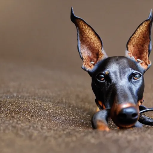 Image similar to photo of a doberman ant hybrid