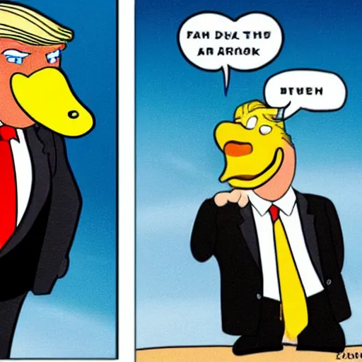 Image similar to donald trump as a duck!!!