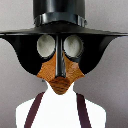 Image similar to wooden plague doctor mask