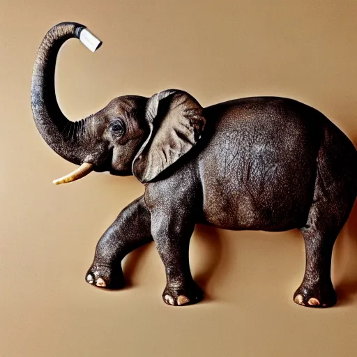 Image similar to a roasted elephant, delicious, cookbook photo, quality presentation