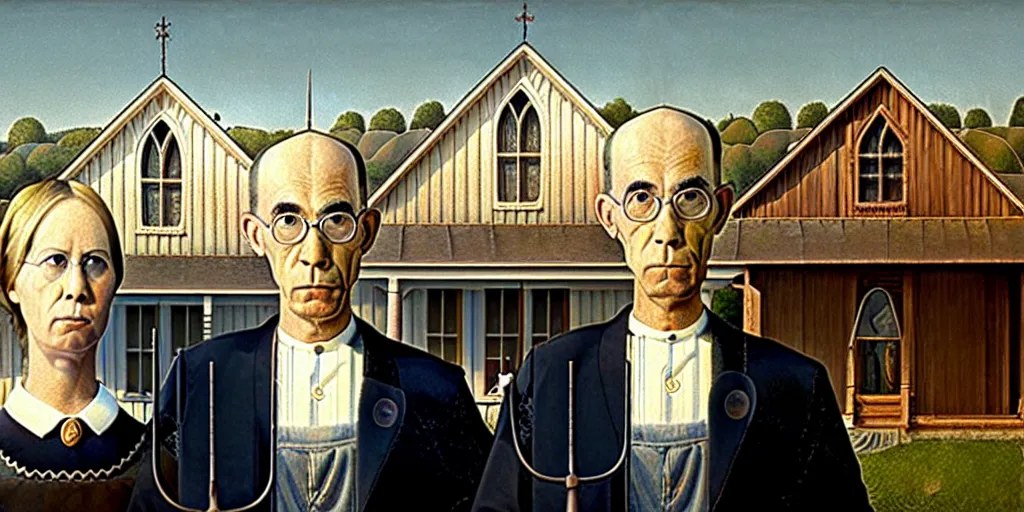 Image similar to american gothic banana