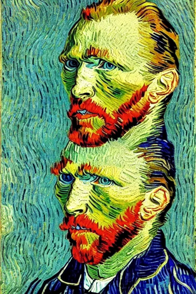 Image similar to winking self - portrait of van gogh