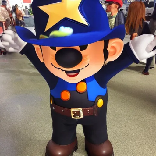 Image similar to mario wearing a cowboy hat