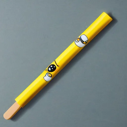 Prompt: minion body yellow stick