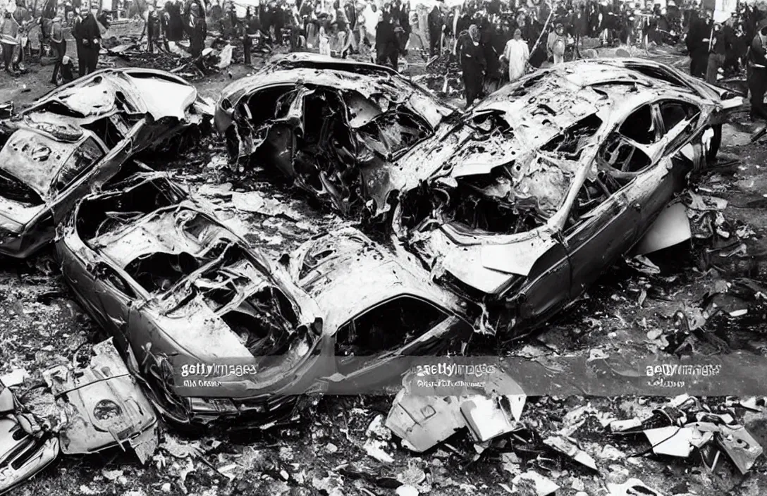 Image similar to The deadliest car crash, no survivors, news photo