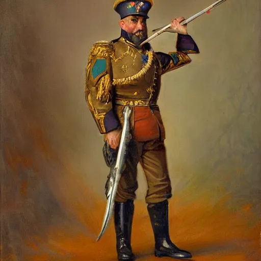 Prompt: full body portrait of a zerg overlord as the dictator of the charlotte hornets, 1 8 8 9, in full military garb, oil on canvas by william sidney mount, trending on artstation