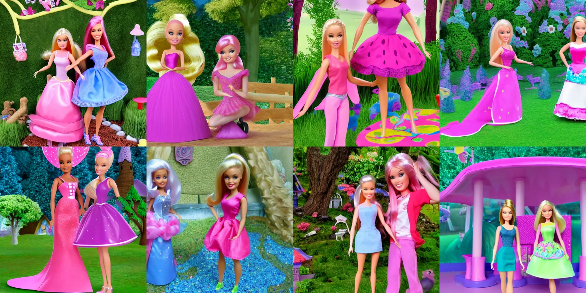 Prompt: bibble and barbie in barbie fairytopia