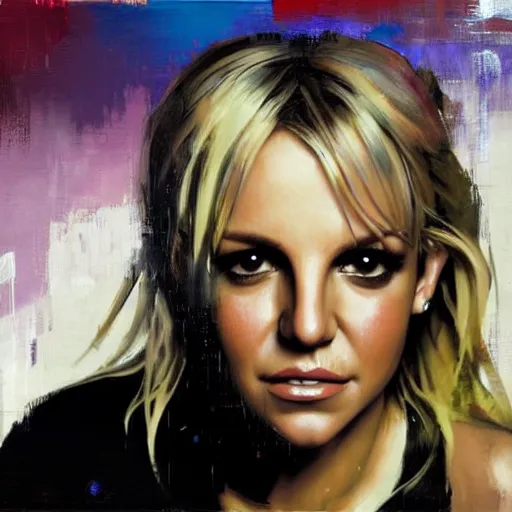 Prompt: britney spears and anna faris morphed together, hybrid, jeremy mann painting