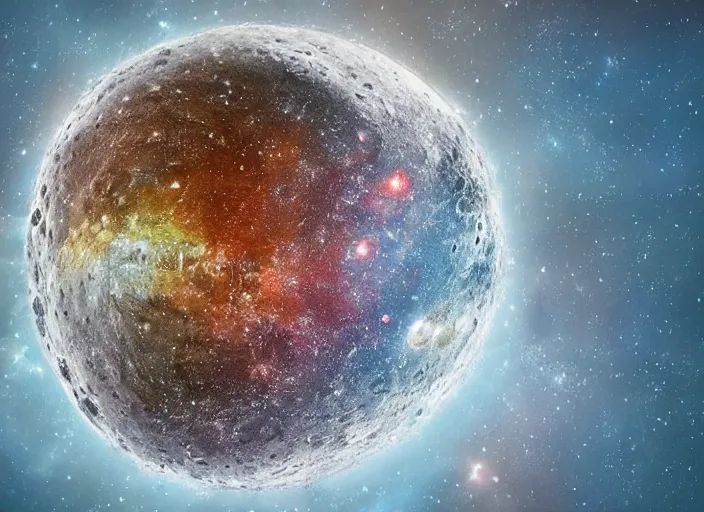 Prompt: Un ensemble d'enfants La galaxie s'étend Jardin de l'imagination Combler la lacune Voler face à la lune Vois comme nous évoluons, 8k quality, award winning photo