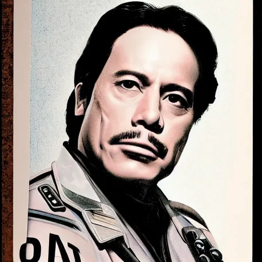 Prompt: portrait of edward james olmos as william adama from battlestar galactica