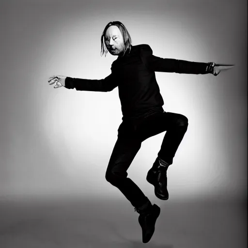 Prompt: Thom Yorke doing the splits