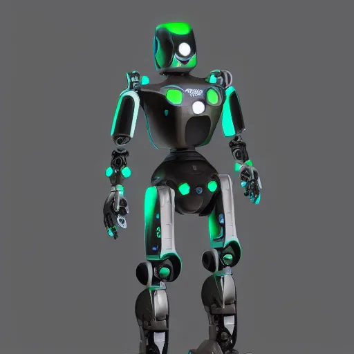 Image similar to a robot that is standing in the dark, a computer rendering by senior environment artist, featured on polycount, afrofuturism, hard surface modeling, xbox 360 graphics, prerendered graphics