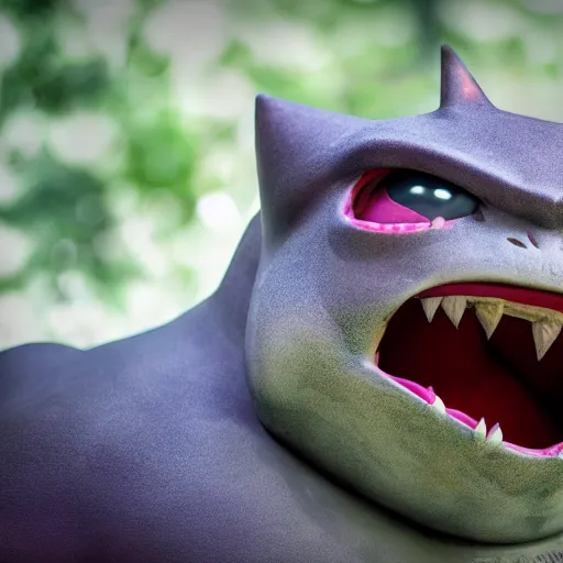 Image similar to national geographic photo of gengar, pokemon in the wild, intricate, portrait, 8 k highly professionally detailed, hdr, award winning