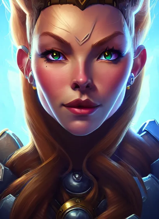 Image similar to lovely brigitte from overwatch, fantasy, fantasy art, character portrait, portrait, close up, highly detailed, scifi art, intricate detail, amazing detail, sharp focus, vintage fantasy art, vintage sci - fi art, radiant light, trending on artstation, caustics, by artem chebokha