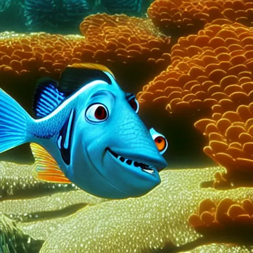 Image similar to film still of emma watson as a fish in finding nemo ( 2 0 0 3 ),