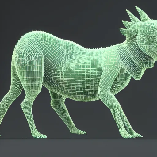 Image similar to a detailed 3 d render magical beast occult magick features in the style of beeple and ethnobotany and dark fantasy, 8 k, crisp, cg society, award winning art, dazzling, fascinating
