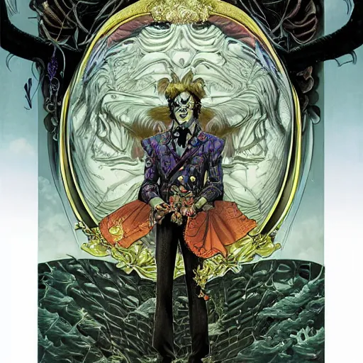 Prompt: portrait of crazy groom, symmetrical, by yoichi hatakenaka, masamune shirow, josan gonzales and dan mumford, ayami kojima, takato yamamoto, barclay shaw, karol bak, yukito kishiro