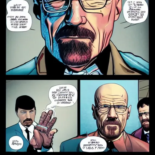 Image similar to Walter White as ironman