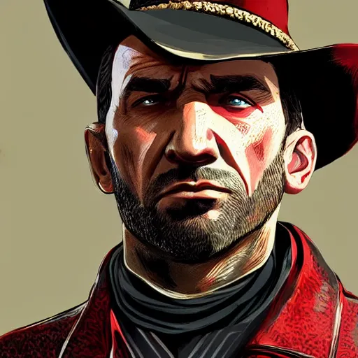 Image similar to Niko Bellic in red dead redemption 2 4K quality