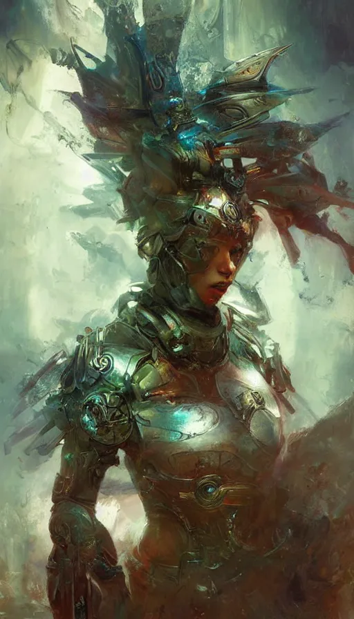 Prompt: psytrance artwork, by ruan jia