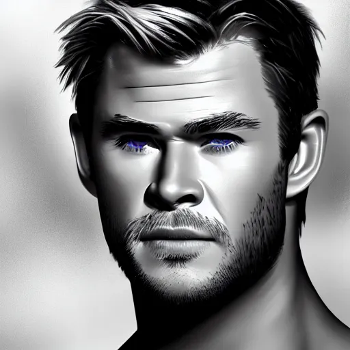 Prompt: Chris Hemsworth closeup intricate elegant highly detailed digital painting artstation concept art