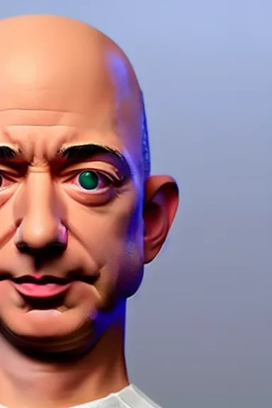 Image similar to “ very very highly detailed photorealistic jeff bezos funko pop, studio lighting and shading, 8 k, award - winning crisp details ”