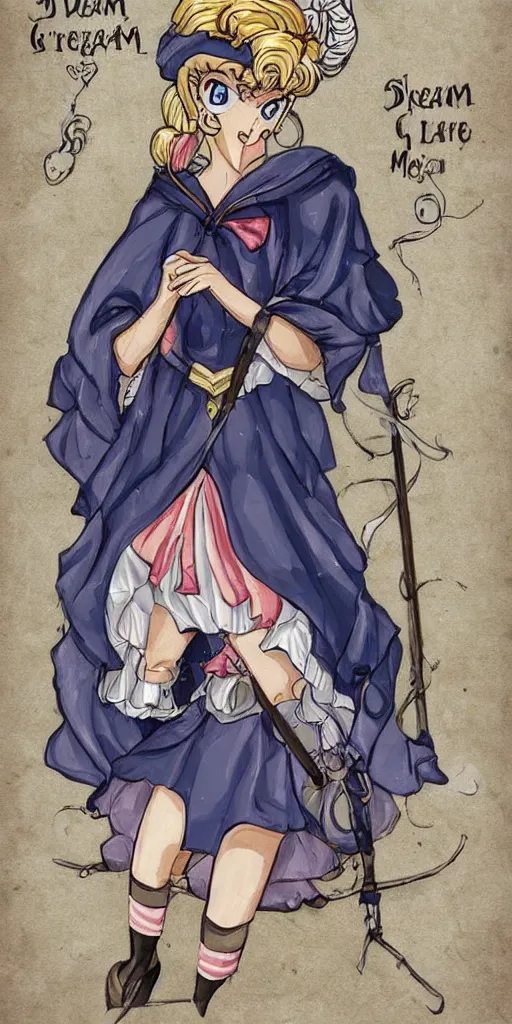 Image similar to ! dream old grandma sailor moon, middle ages,