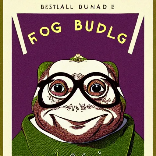 Prompt: frog, grand budapest hotel