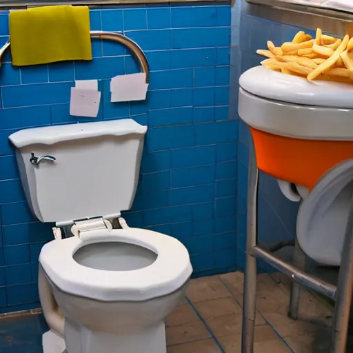 Image similar to a toilet full of fries