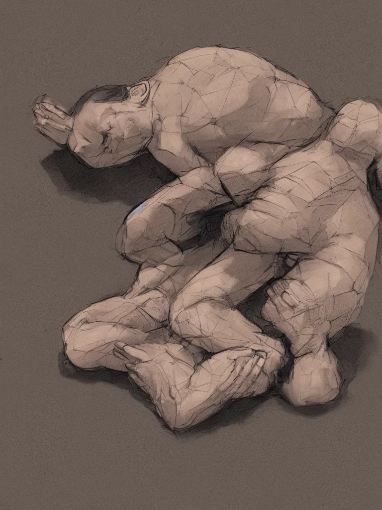 Image similar to fetal position by Disney Concept Artists, blunt borders, rule of thirds