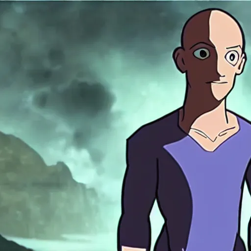 Prompt: a screenshot of mark zuckerberg in the tv show avatar the last airbender