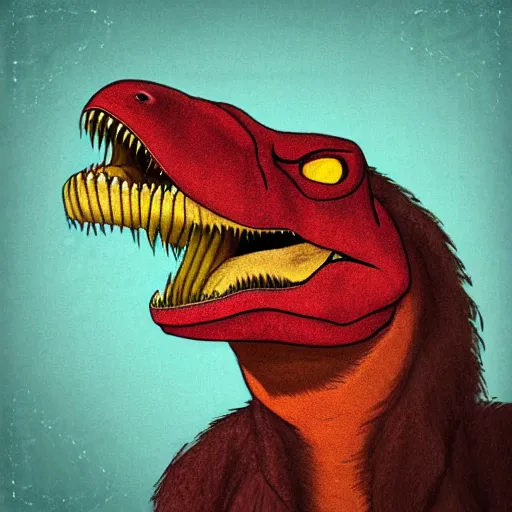 Image similar to a trex portrait