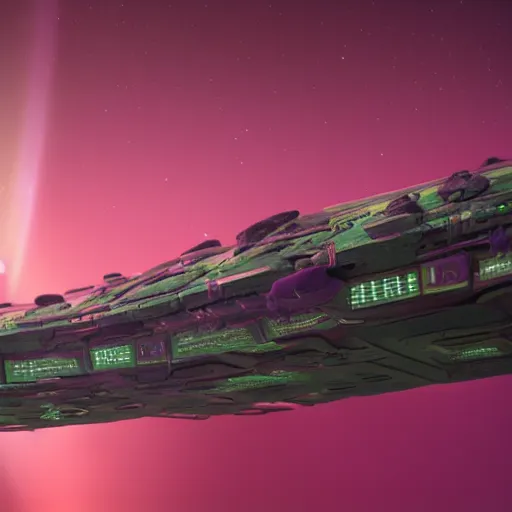 Prompt: panorama,utopia,science fiction,bio-inspired,organic,aurora,detailed,complex,pink hues,octane render