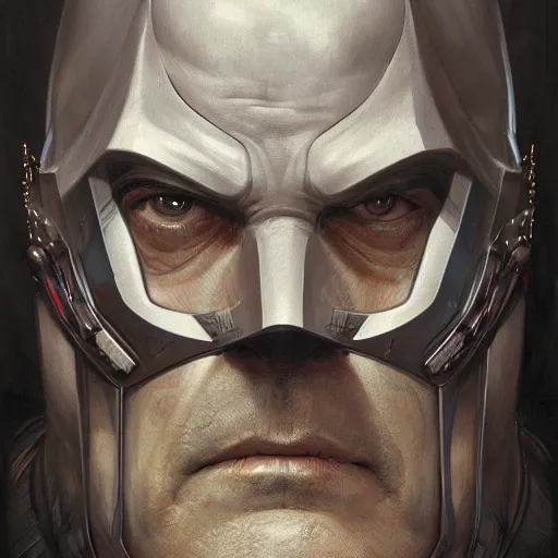 Image similar to portrait of old Batman, intricate, headshot, highly detailed, digital painting, artstation, concept art, sharp focus, cinematic lighting, illustration, art by artgerm and greg rutkowski, alphonse mucha, cgsociety