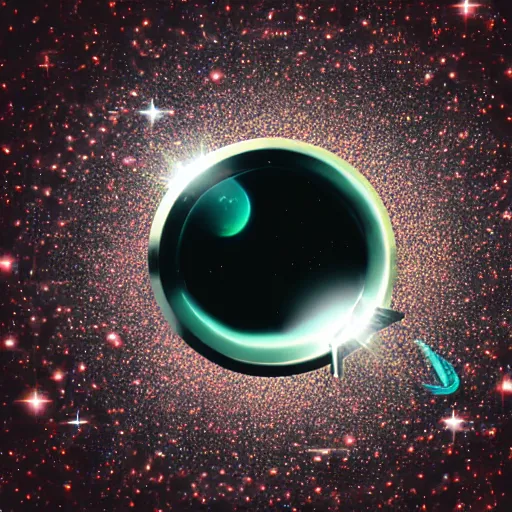 Image similar to 3d render of a the creation of space and time viewed through a keyhole