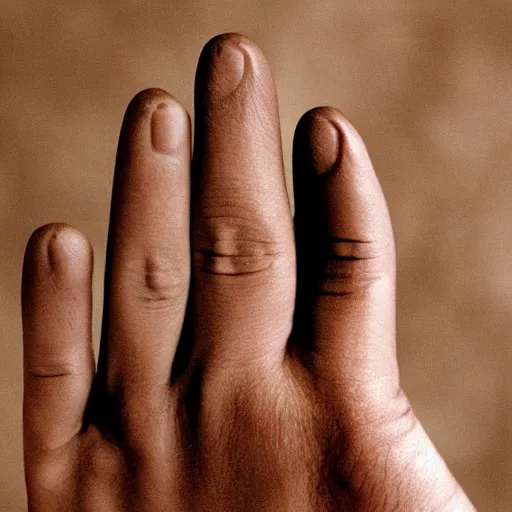 Image similar to a human hand with 5 fingers