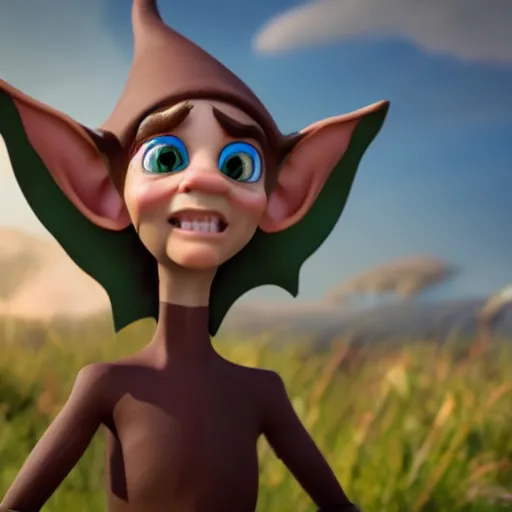 Image similar to doby the elf, clash royal style characters, unreal engine 5, octane render, detailed, cinematografic, cinema 4 d