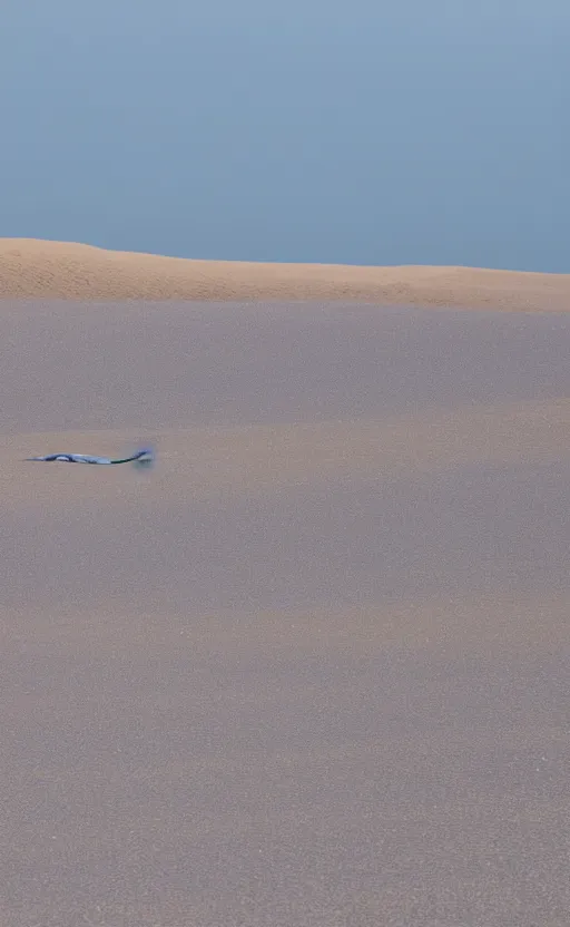 Image similar to blue whales in sand dunes, photography