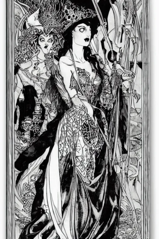 Image similar to the goblin queen by ambrose beardsley