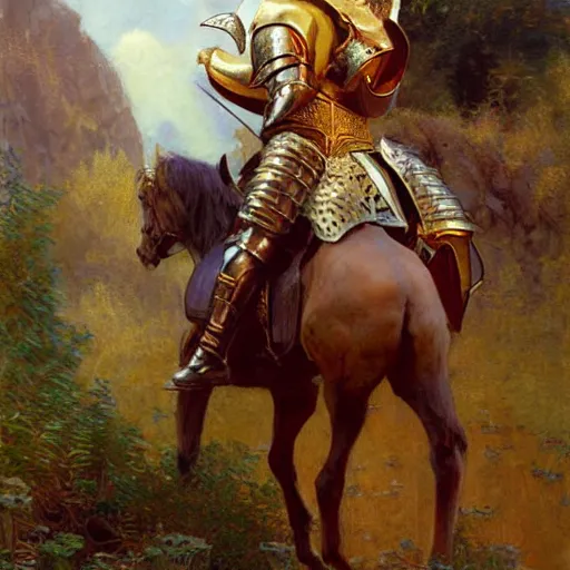 Image similar to attractive fully clothed prince confesses his love for his attractive fully clothed male knight. highly detailed painting by gaston bussiere, craig mullins, j. c. leyendecker 8 k