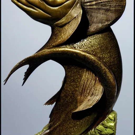 Image similar to fish, but it is a beautiful statue