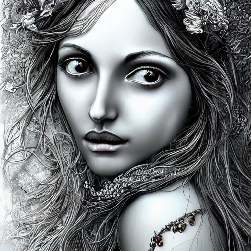 Image similar to sensual goddess of nature, love and life, art digital, artwork, fantasy, highly detailed face