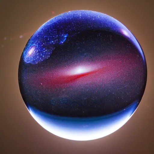 Prompt: photo of a crystal ball with a galaxy inside