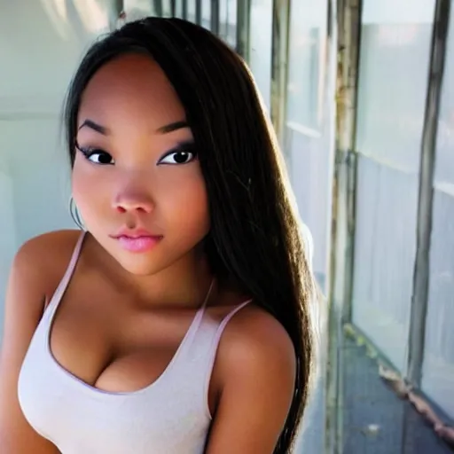 Prompt: cute Blasian girl