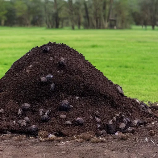 Prompt: a mountain of moles